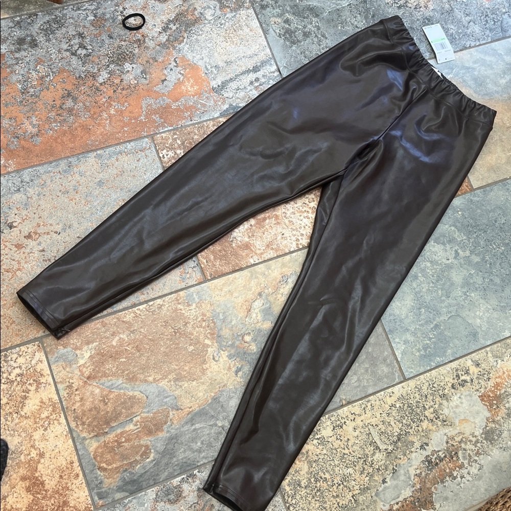 Michael kors Dark Brown faux Leather Skirt